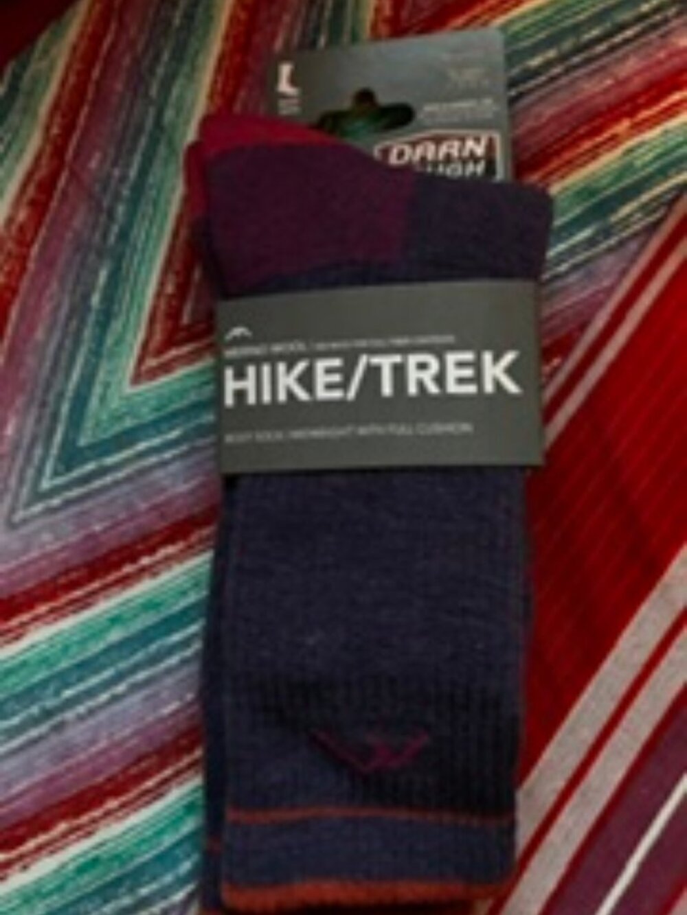 Darn Tough Purple, Hiking Socks, Midweight Full Cushion, Merino Wool,Size Medium